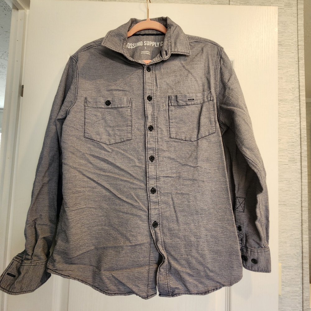 Mossimo Supply Co. Men's  Button-Up Shirt Size L Euc